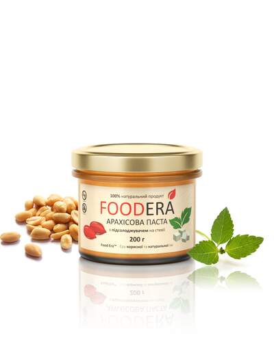 Арахісова паста «НА СТЕВІЇ» 200г від FOODERA